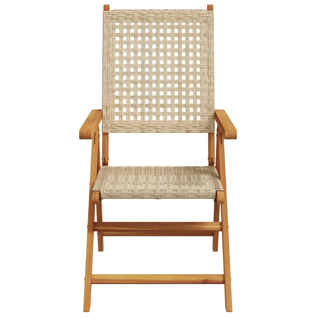 Hagestoler 2 Stk Beige Heltre Akasie Og Polyrotting