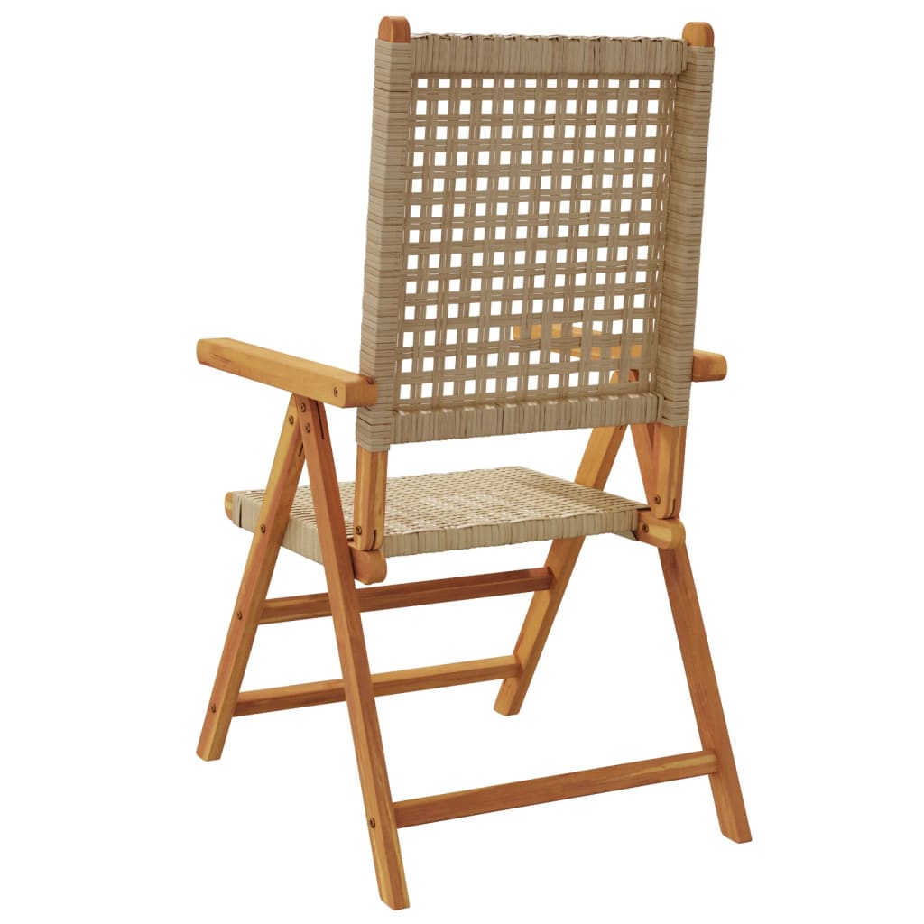 Hagestoler 2 Stk Beige Heltre Akasie Og Polyrotting