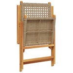 Hagestoler 2 Stk Beige Heltre Akasie Og Polyrotting