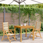 Hagestoler 2 Stk Beige Heltre Akasie Og Polypropylen