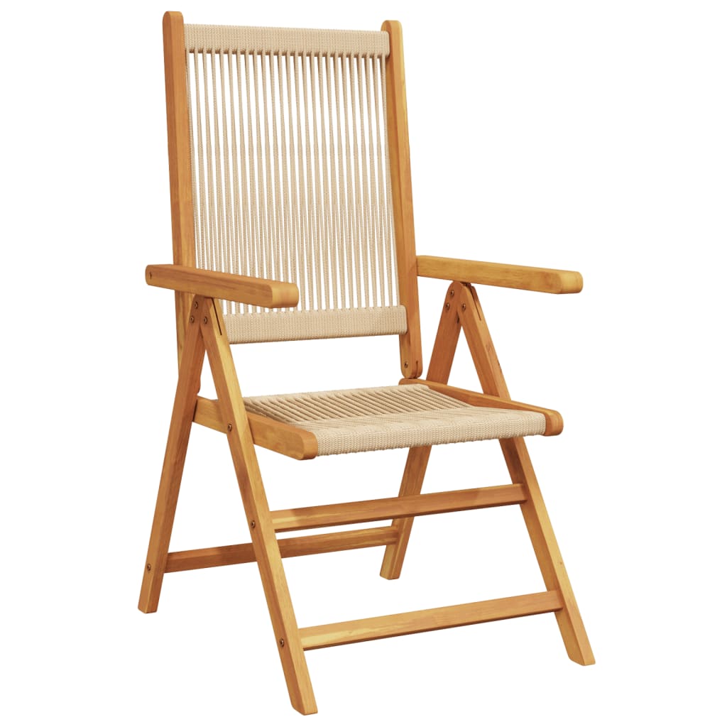 Hagestoler 2 Stk Beige Heltre Akasie Og Polypropylen
