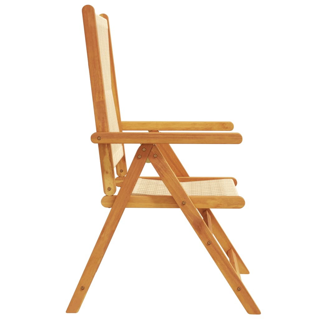 Hagestoler 2 Stk Beige Heltre Akasie Og Polypropylen