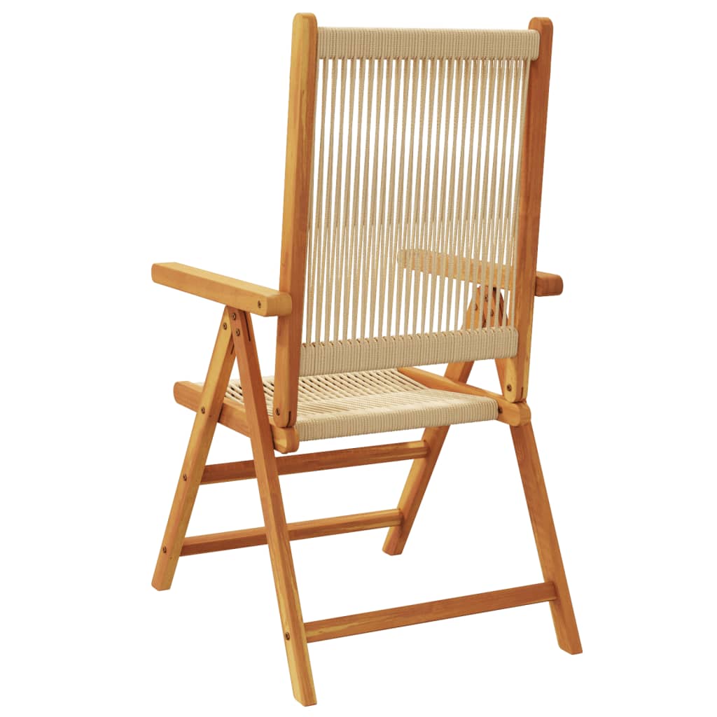 Hagestoler 2 Stk Beige Heltre Akasie Og Polypropylen