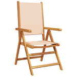 Hagestoler 2 Stk Beige Heltre Akasie Og Stoff