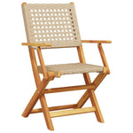 Hagestoler 2 Stk Beige Heltre Akasie Og Polyrotting