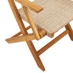Hagestoler 2 Stk Beige Heltre Akasie Og Polyrotting