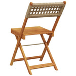 Bistrostoler 2 Stk Beige Heltre Akasie Og Polyrotting