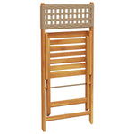 Bistrostoler 2 Stk Beige Heltre Akasie Og Polyrotting