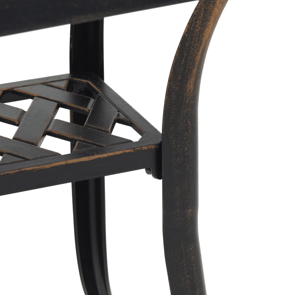 Hagebord Bronse 53X53X53 Cm Støpt Aluminium