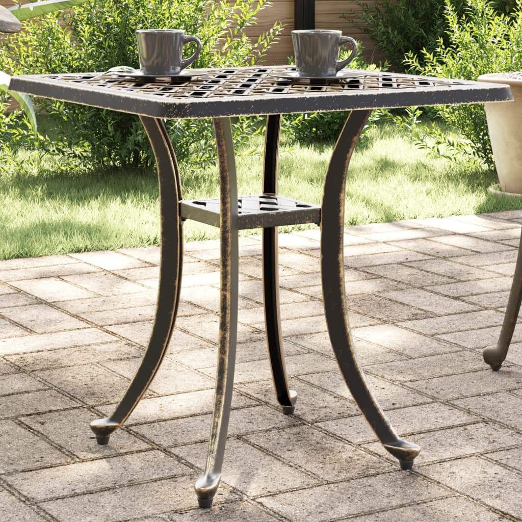 Hagebord Bronse 53X53X53 Cm Støpt Aluminium