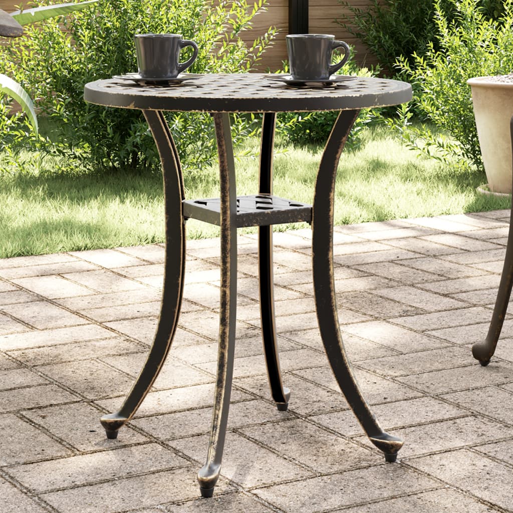 Hagebord Bronse Ø48X53 Cm Støpt Aluminium