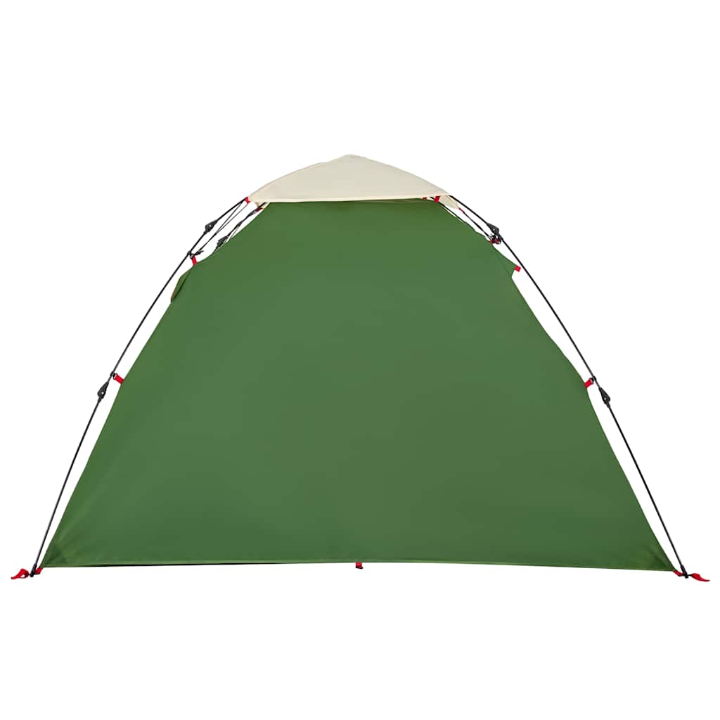 Kuppeltelt For Camping 3 Personer Grønn Hurtigutløser