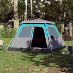 Kuppeltelt For Camping 6 Personer Blå Hurtigutløser