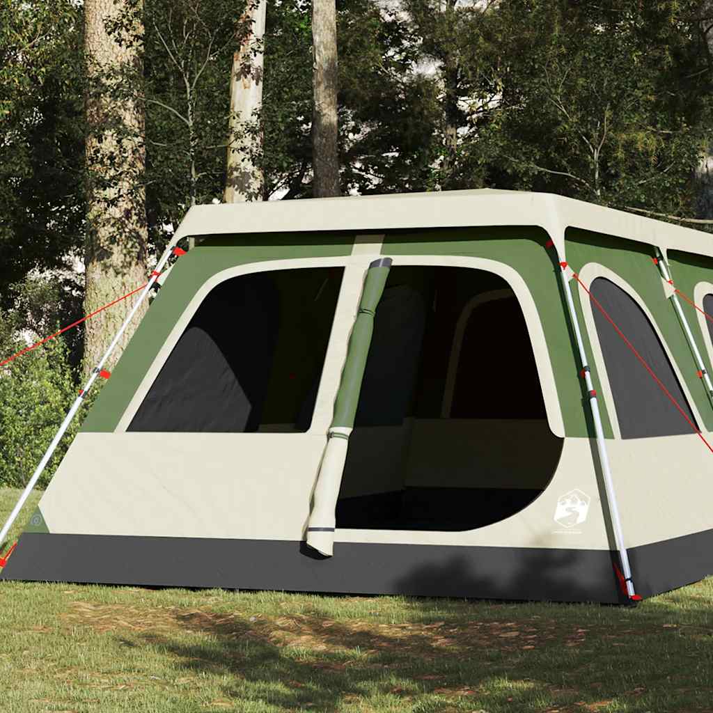 Kuppeltelt For Camping 8 Personer Grønn Hurtigutløser