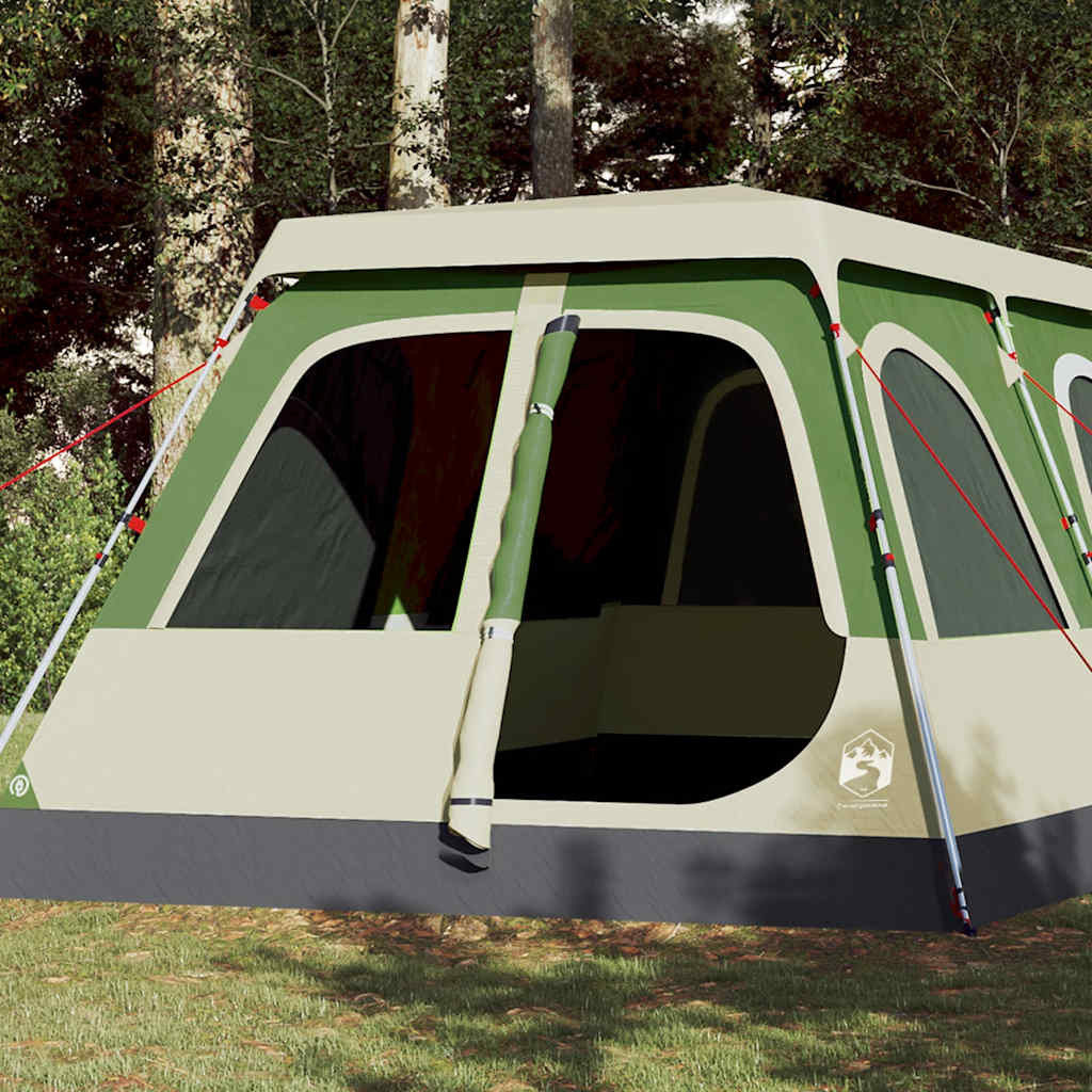 Kuppeltelt For Camping 10 Personer Grønn Hurtigutløser