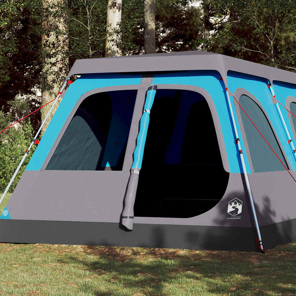 Familietelt For Camping 10 Personer Blå Hurtigutløser