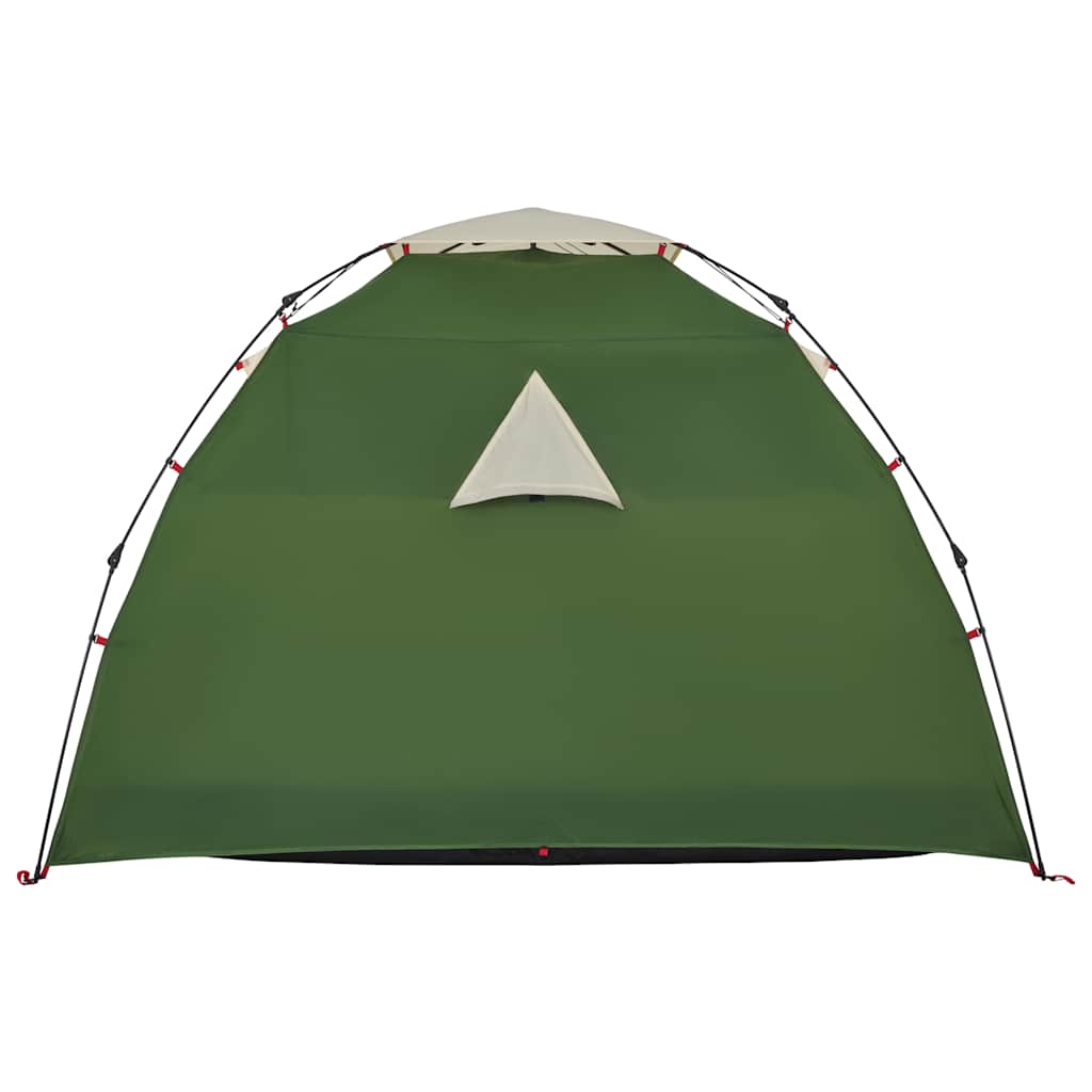 Kuppeltelt For Camping 4 Personer Grønn Hurtigutløser