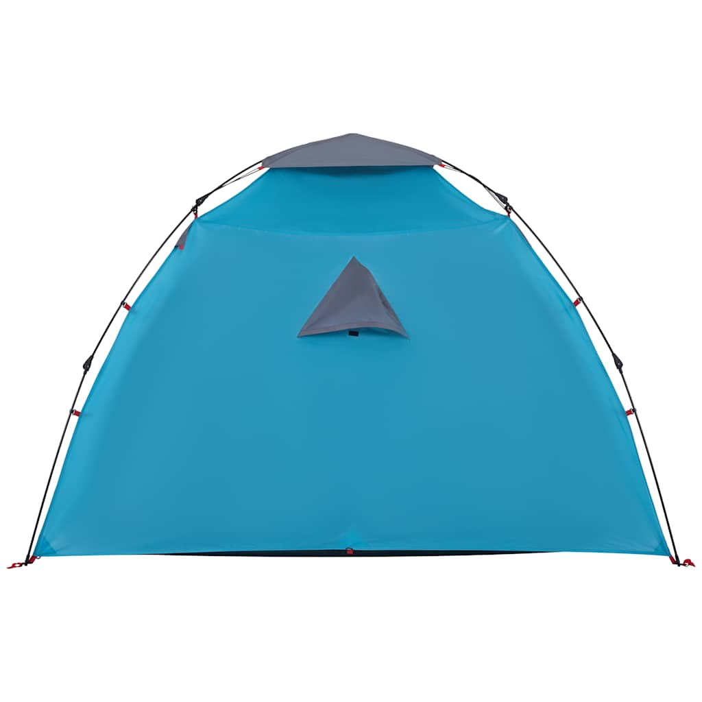Kuppeltelt For Camping 4 Personer Blå Hurtigutløser