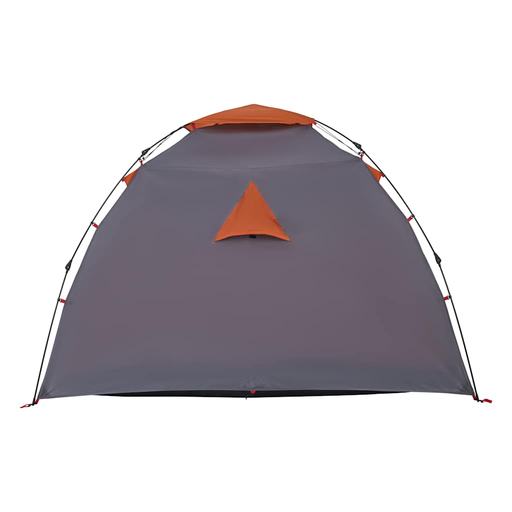 Campingtelt 3 Personer Grå Og Oransje Hurtigutløser