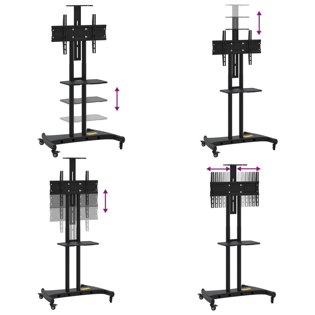 Tv-Stativ På Hjul 32-70 Tommers Skjerm Maks Vesa 600X400Mm 60Kg