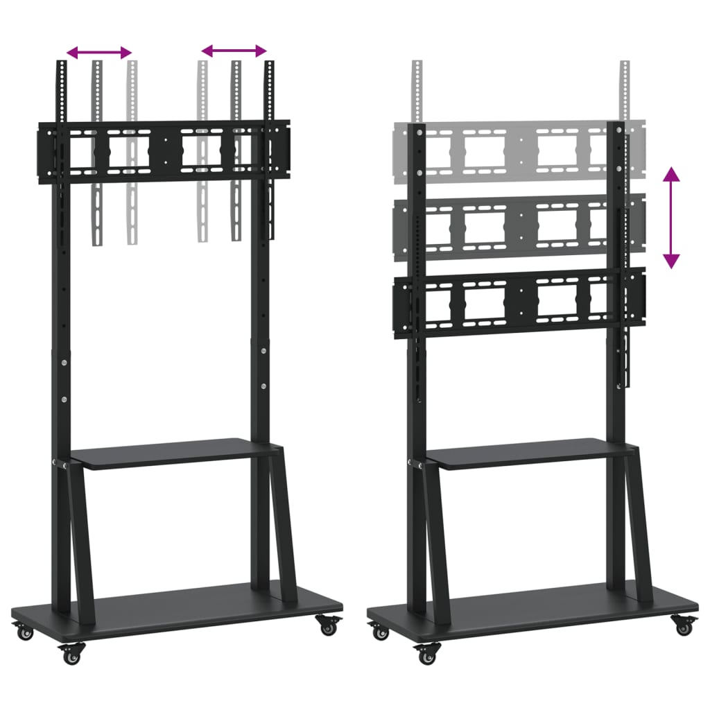Tv-Stativ Med Hjul 32-90 Tommers Skjerm Vesa 800X600 Mm 100 Kg