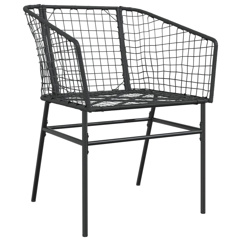 Hagestoler 2 Stk Svart Polyrotting