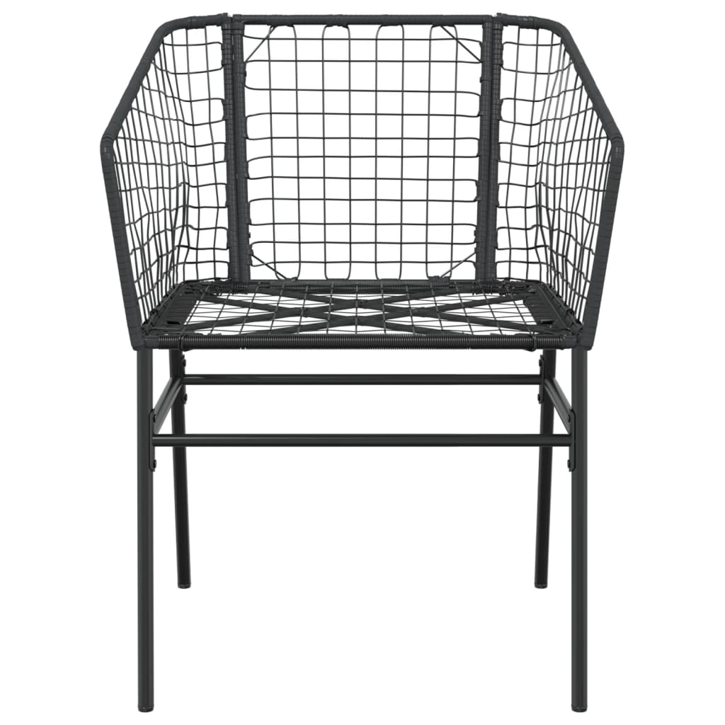 Hagestoler 2 Stk Svart Polyrotting