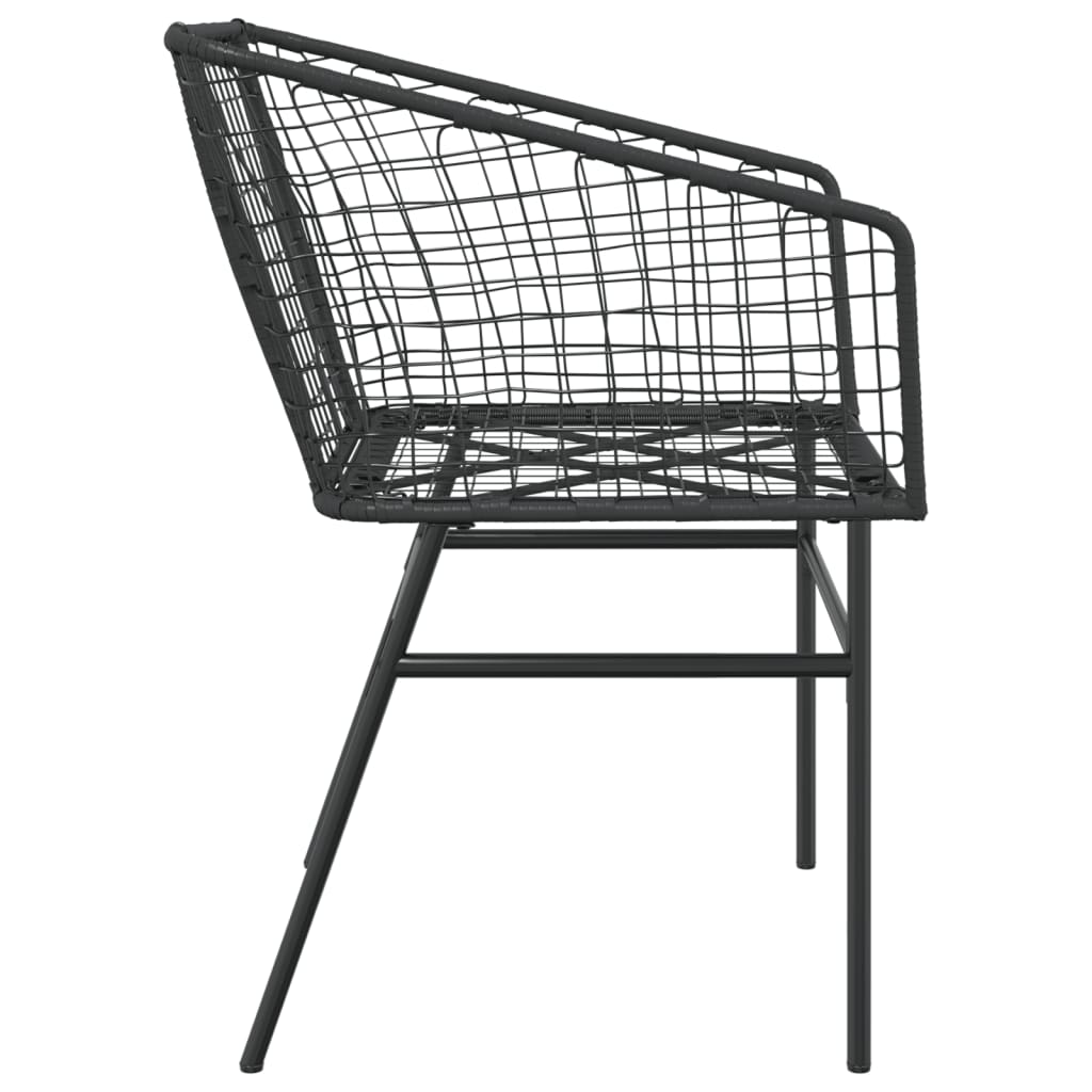 Hagestoler 2 Stk Svart Polyrotting