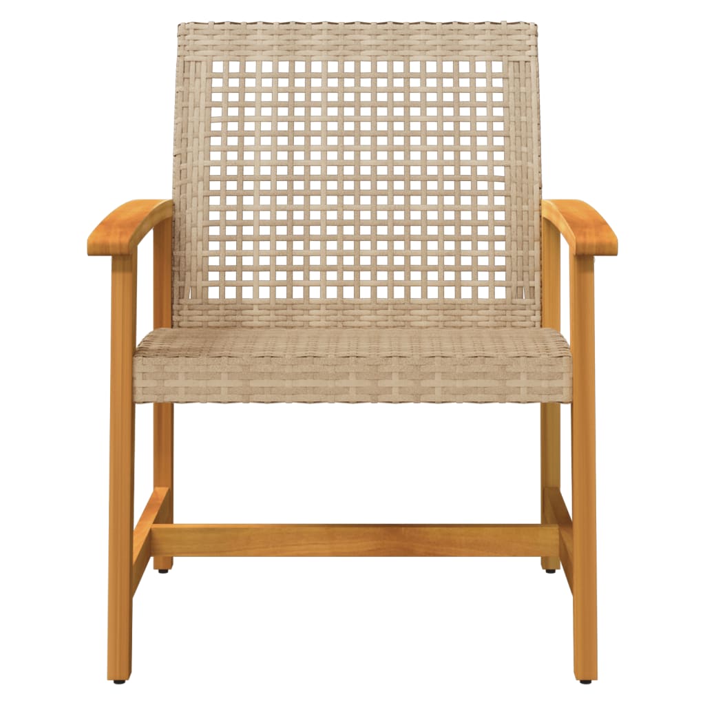 Hagestoler 2 Stk Beige Polyrotting Og Akasie