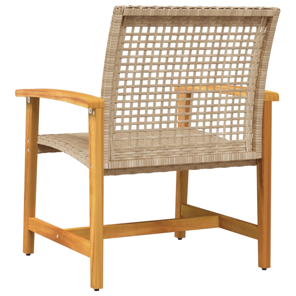 Hagestoler 2 Stk Beige Polyrotting Og Akasie