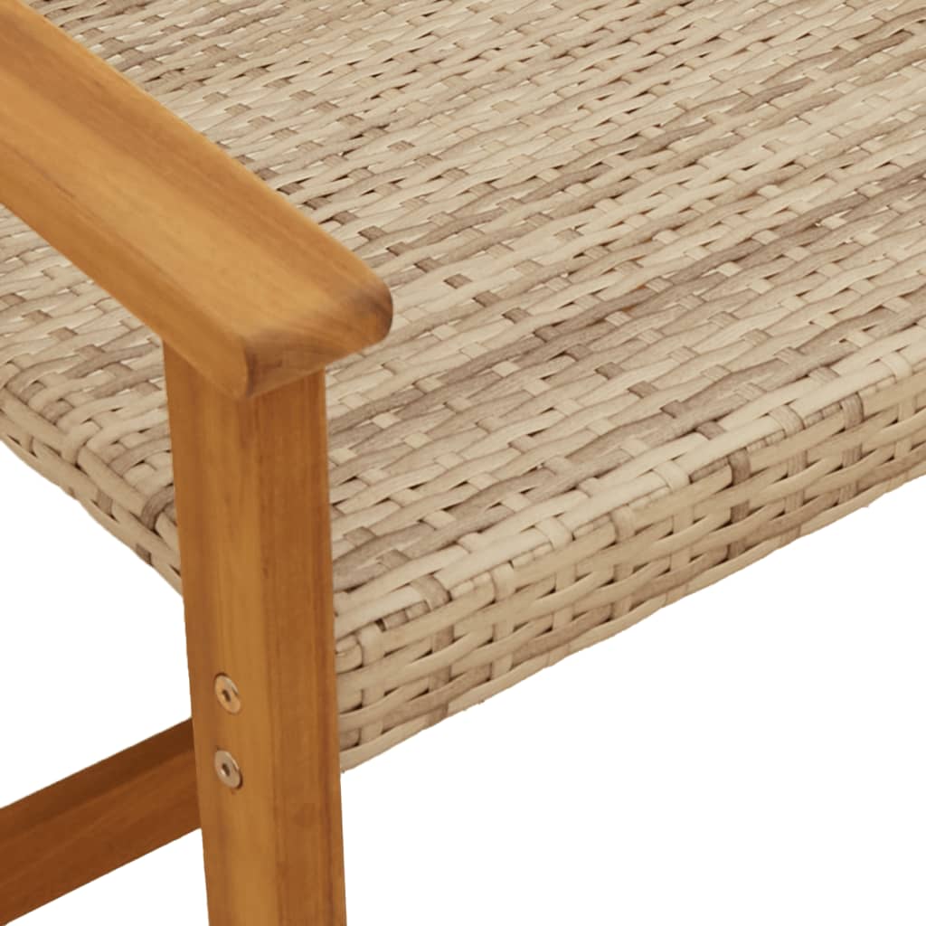 Hagestoler 2 Stk Beige Polyrotting Og Akasie