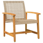 Bistrosett 3 Deler Beige Polyrotting Og Akasie