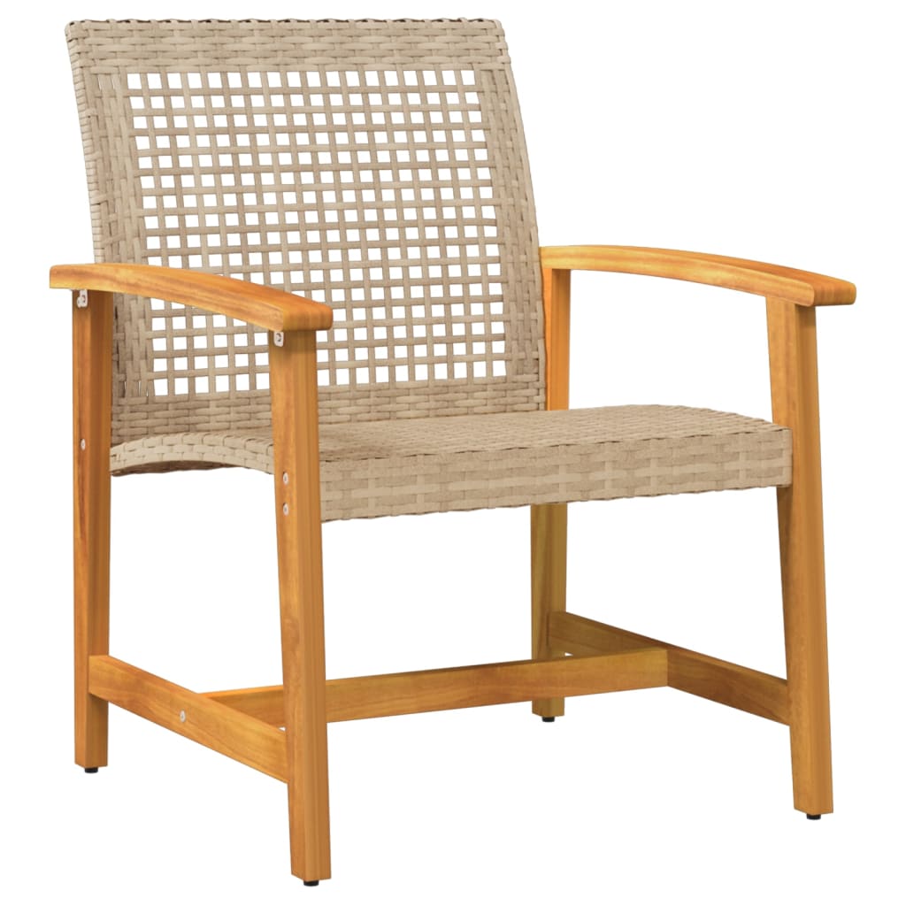 Bistrosett 3 Deler Beige Polyrotting Og Akasie