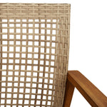 Bistrosett 3 Deler Beige Polyrotting Og Akasie