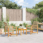 Bistrosett 3 Deler Beige Polyrotting Og Akasie