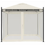 Paviljong Med Nettingvegger Kremhvit 2,93X2,93 M Stål