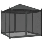 Paviljong Med Nettingvegger Antrasitt 2,93X2,93 M Stål