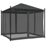Paviljong Med Nettingvegger Antrasitt 2,93X2,93 M Stål