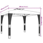 Paviljong Med Dobbelttak Antrasitt 2,98X2,98 M Stål