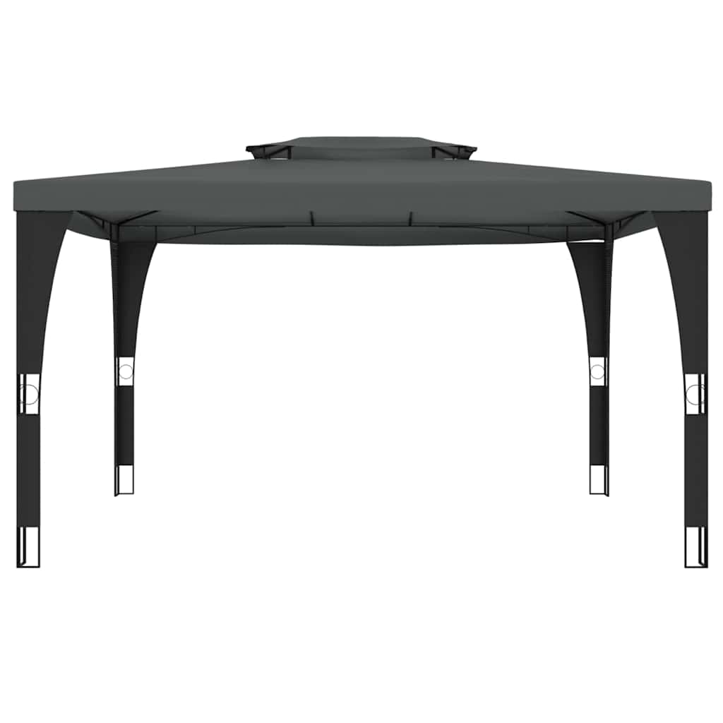 Paviljong Med Dobbelttak Antrasitt 3,98X2,98 M Stål