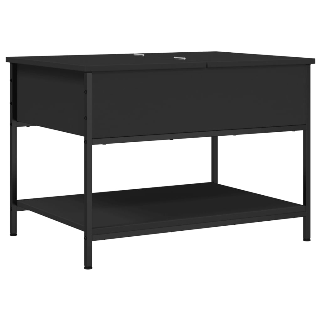 Salongbord Svart 70X50X50 Cm Konstruert Tre Og Metall