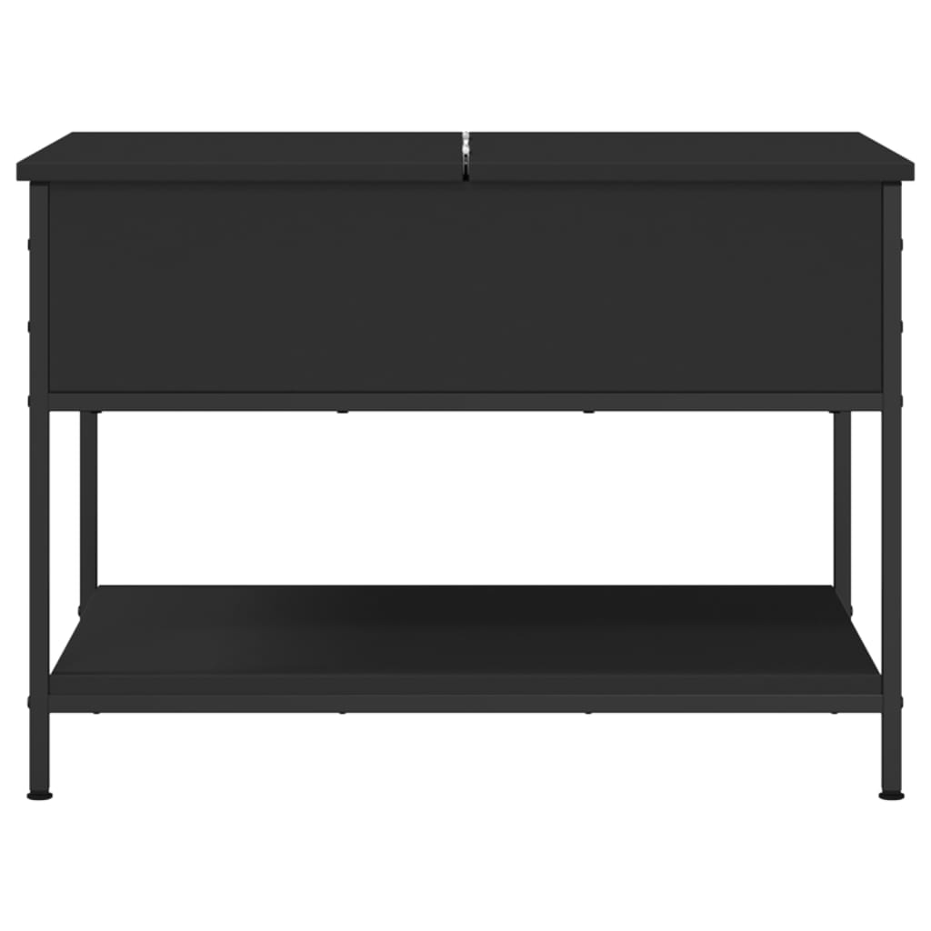 Salongbord Svart 70X50X50 Cm Konstruert Tre Og Metall