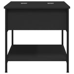 Salongbord Svart 70X50X50 Cm Konstruert Tre Og Metall