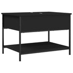 Salongbord Svart 70X50X50 Cm Konstruert Tre Og Metall