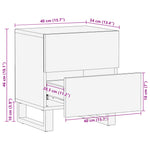 Nattbord 40X34X46 Cm Heltre Bleket Mango