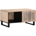 Salongbord Hvit 80X51X40 Cm Heltre Mango