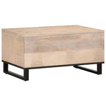 Salongbord Hvit 80X51X40 Cm Heltre Mango