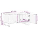 Salongbord Hvit 80X51X40 Cm Heltre Mango
