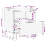 Nattbord 40X34X46 Cm Heltre Mango