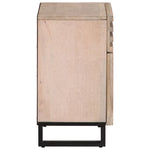 Nattbord Hvit 50X34X60 Cm Heltre Mango